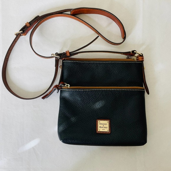 Dooney & Bourke Handbags - Dooney & Bourke Women's Pebble Grain Letter Carrier, Black